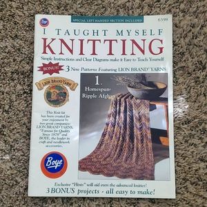 Beginners knitting book.